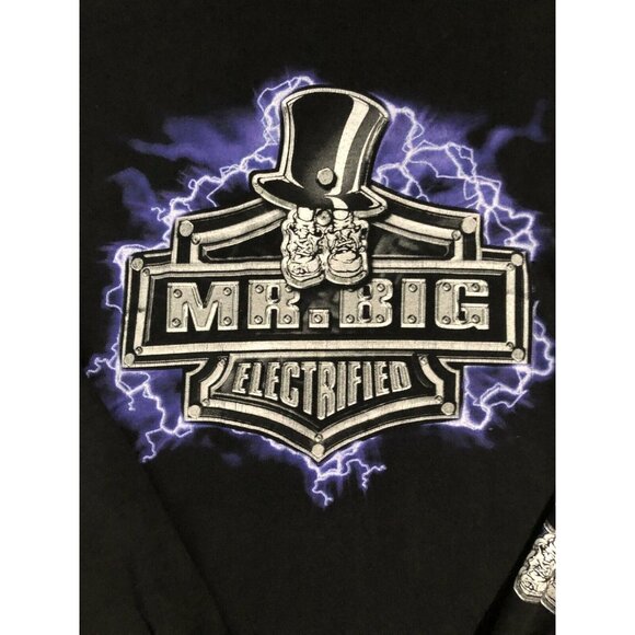 VTG Mr. Big Electrified Japan Get Over It Tour 2000 Band Tee Black Mens Large - Picture 11 of 11